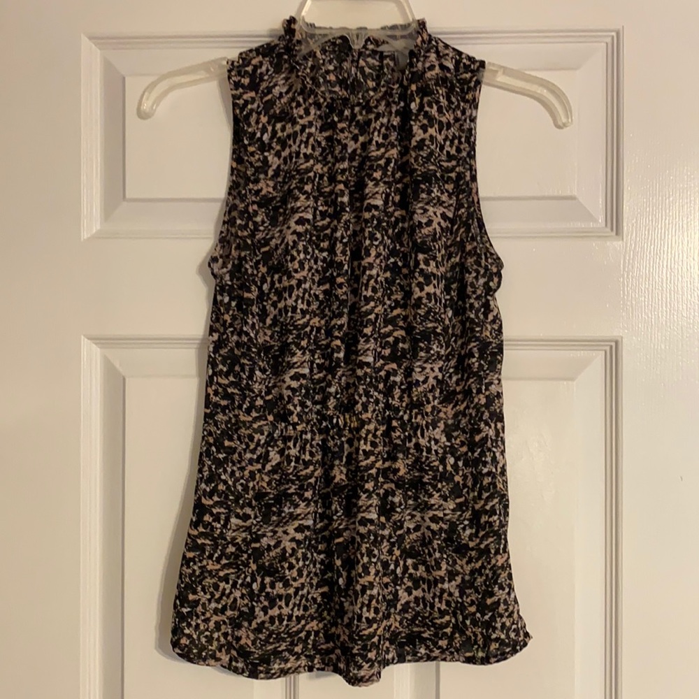 Black and blush dressy top